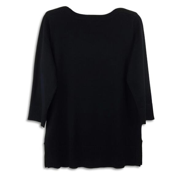 New! ADRIENNE VITTADINI Boat Neck Split Hem Tunic Sweater - Picture 5 of 6